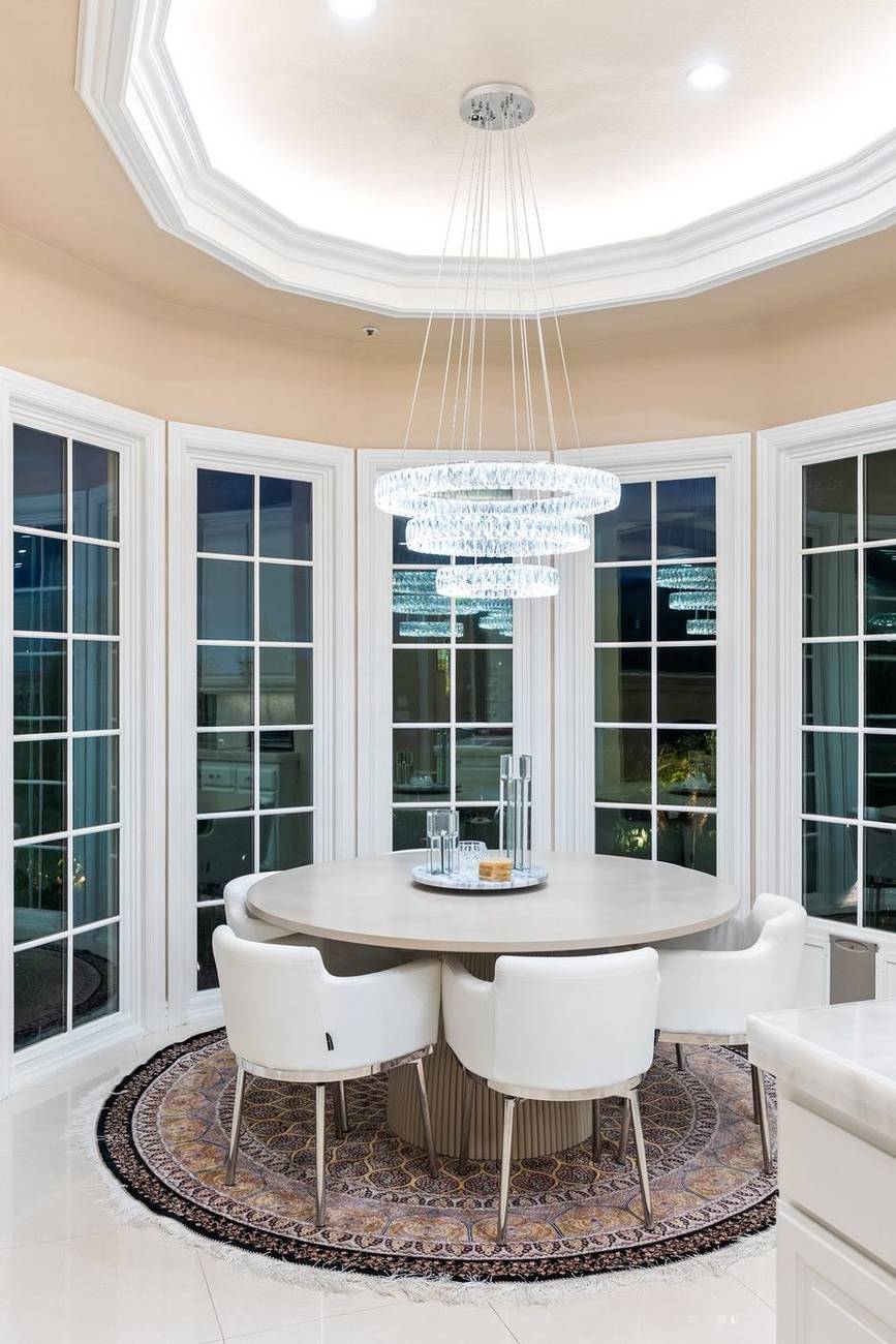 1403 Kingsboro Court — breakfast rotunda at dusk